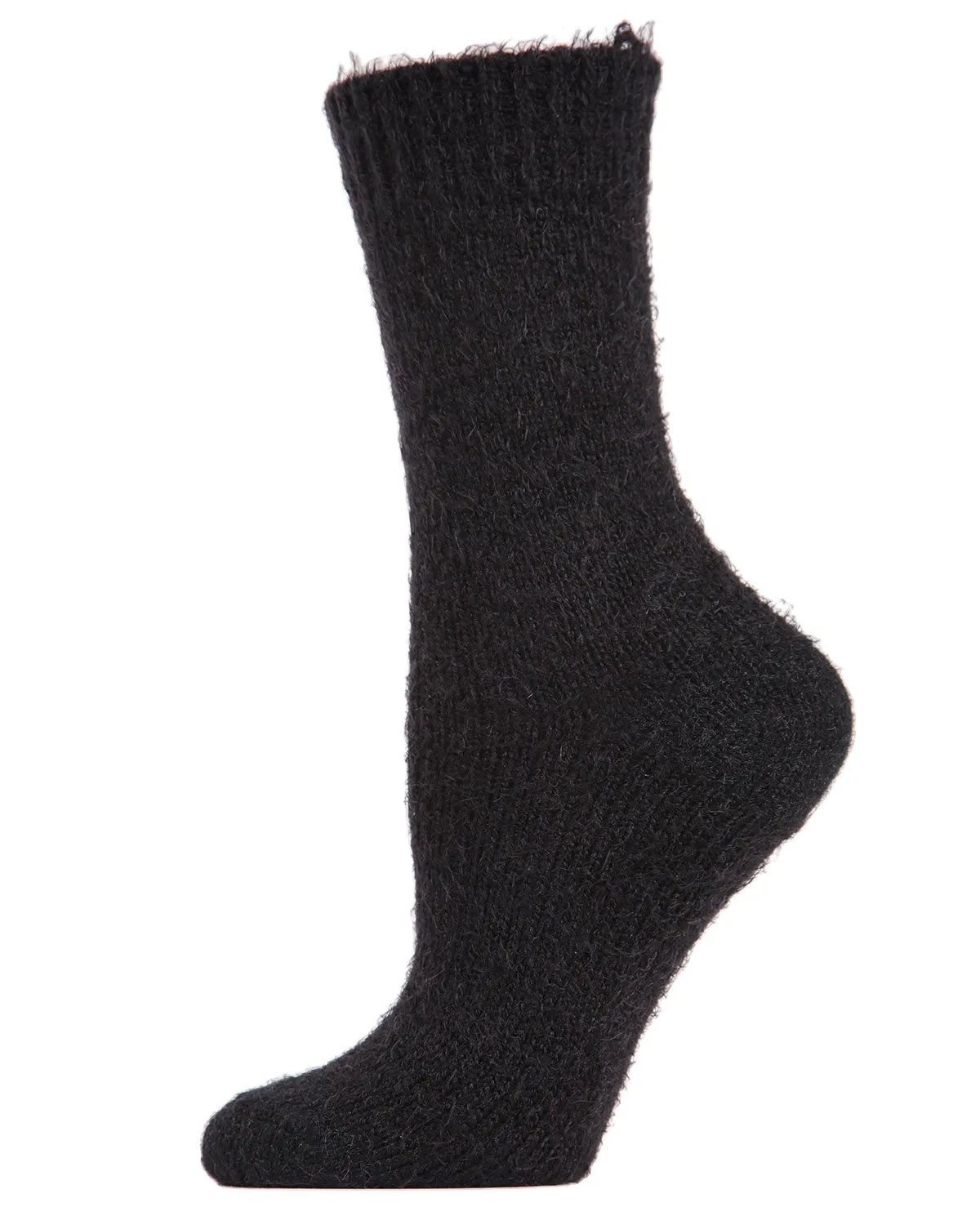 Women's Solid Plush Fuzzy Warm Crew Sock
