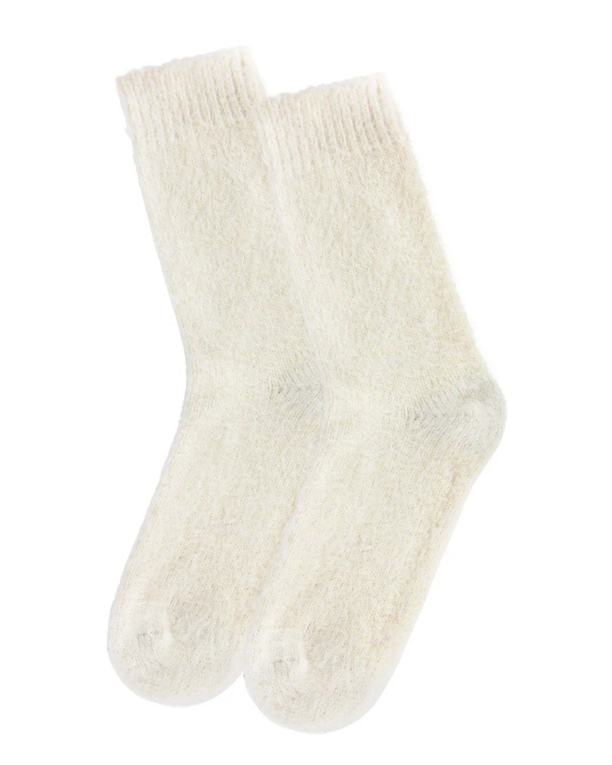 Women's Solid Plush Fuzzy Warm Crew Sock