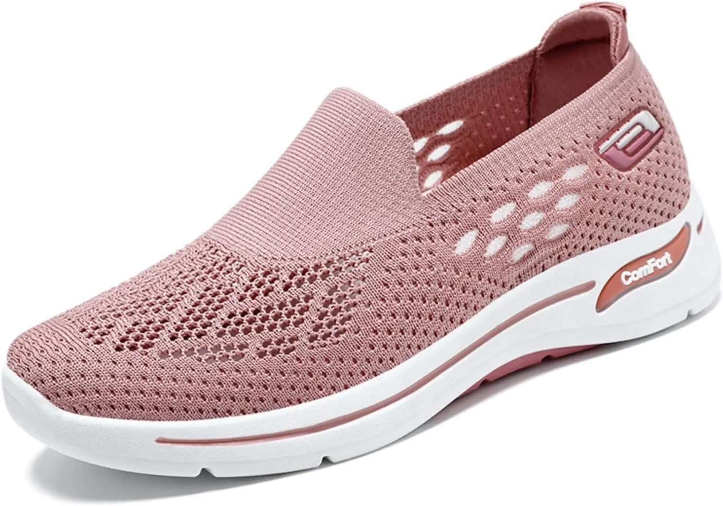 Womens Summer Shoes Woven Orthopedic Breathable Soft Sole Shoes Anti-Skid Sports Shoe Slip On Diabetic Foam Sneakers Mesh Up Sneaker for Arch Support