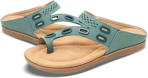 Women's Thong Sandals Casual Summer Flip Flops Comfortable Slip On Beach Slippers with Arch Support for Walking