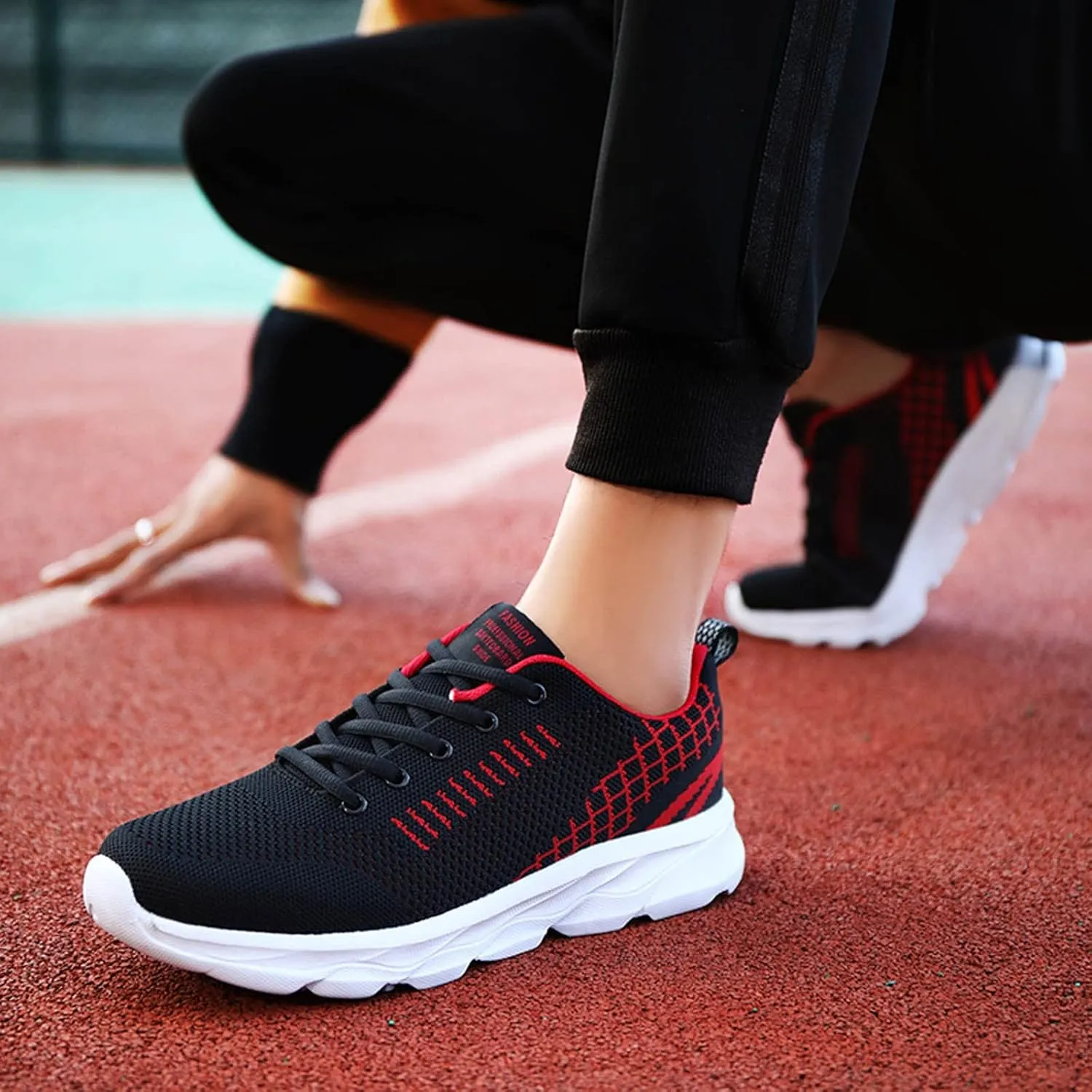 Womens Walking Running Shoes Lightweight Non Slip Tennis Fashion Sneakers Colorblock Platform Lace-Up Breathable Casual Shoes