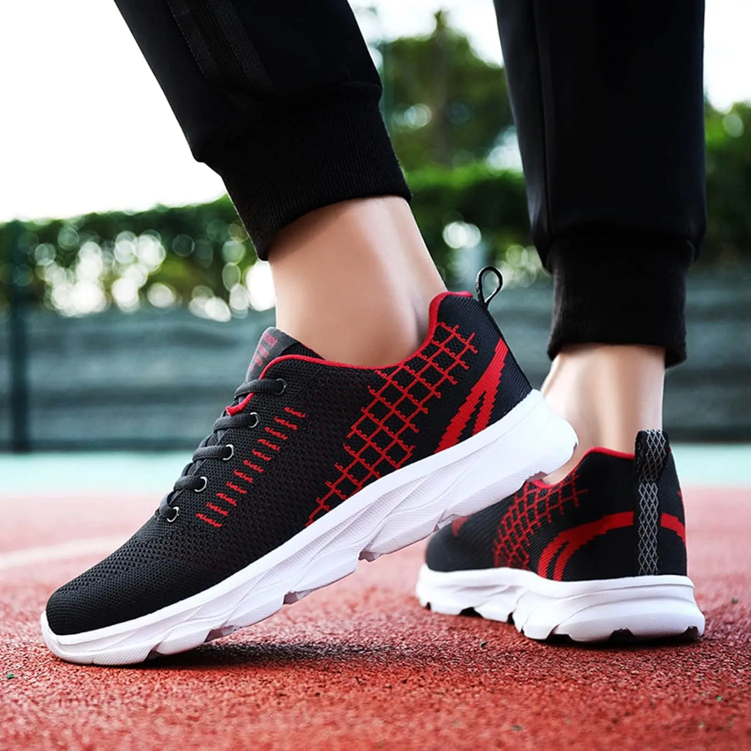 Womens Walking Running Shoes Lightweight Non Slip Tennis Fashion Sneakers Colorblock Platform Lace-Up Breathable Casual Shoes