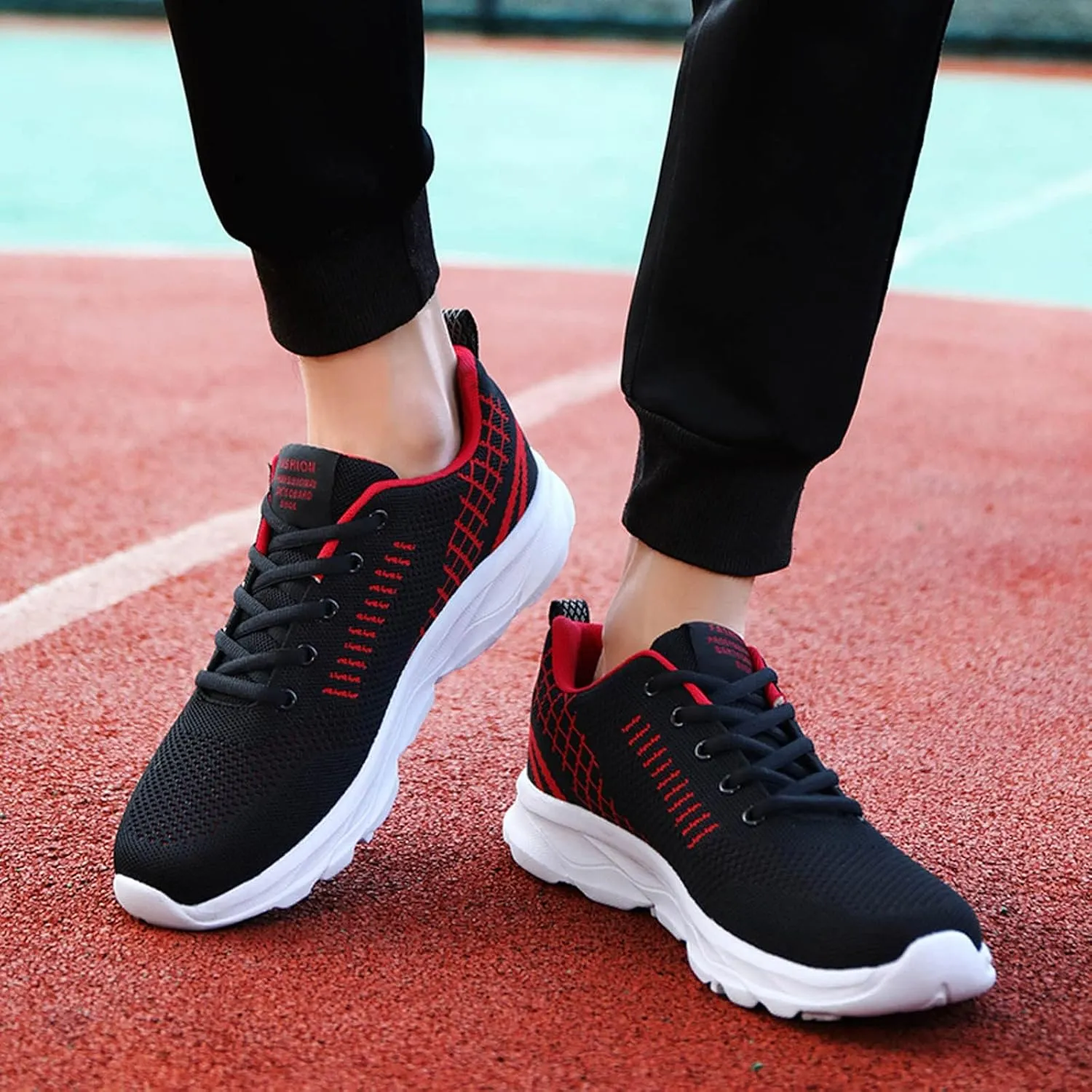 Womens Walking Running Shoes Lightweight Non Slip Tennis Fashion Sneakers Colorblock Platform Lace-Up Breathable Casual Shoes