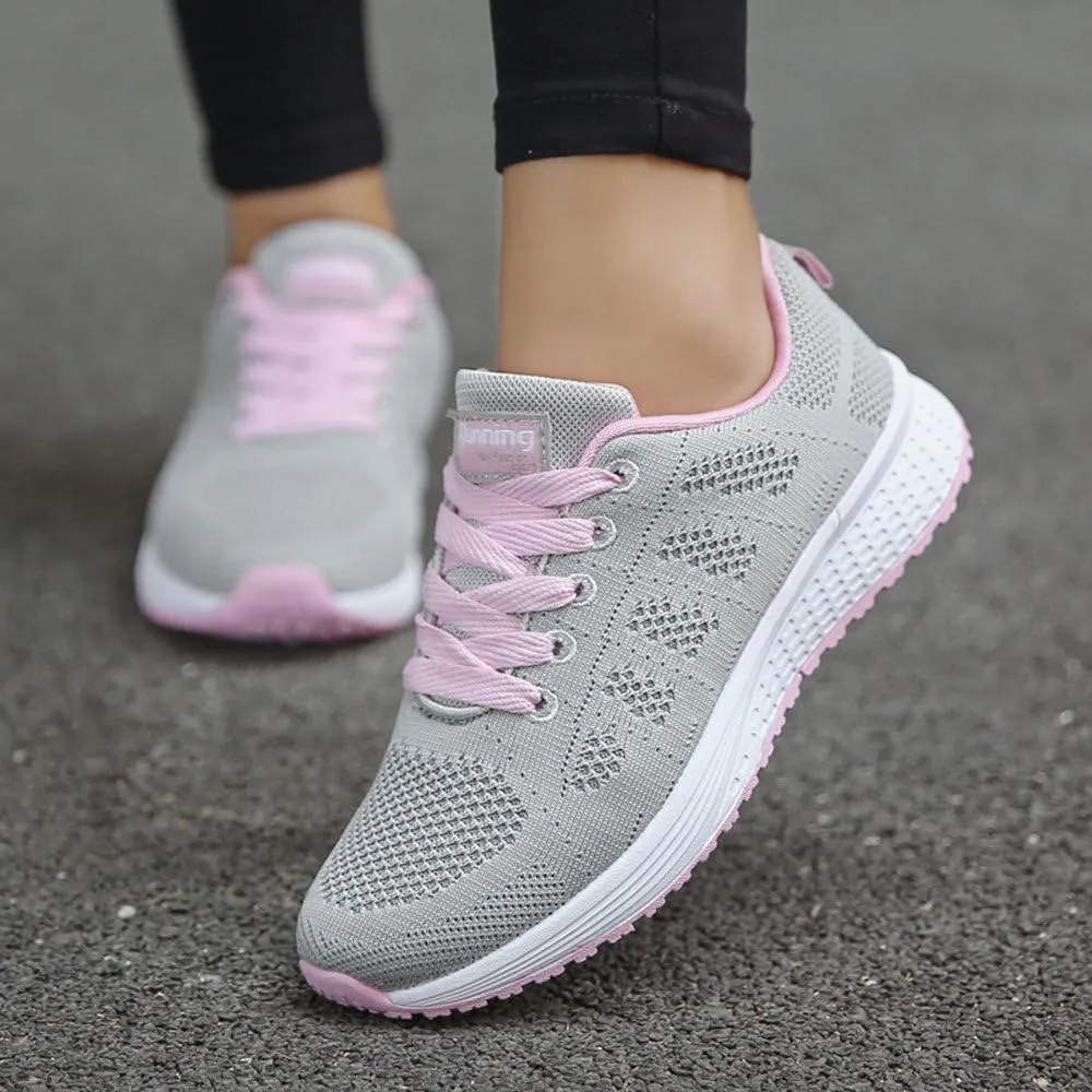Women's Walking Shoes Mesh Breathable Lightweight Fashion Mens Dress Shoes Mesh Ladies Casual Shoes White Platform Sneakers Black Tennis Shoe Cross Trainer Shoe
