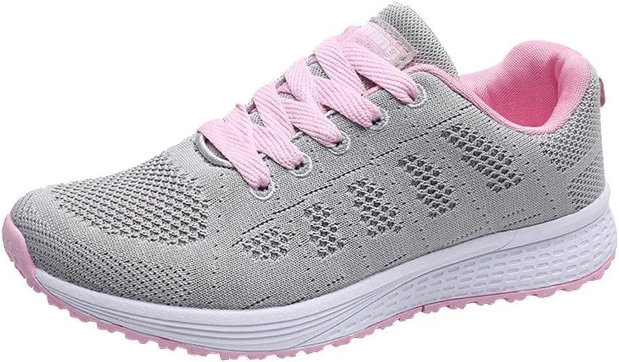 Women's Walking Shoes Mesh Breathable Lightweight Fashion Mens Dress Shoes Mesh Ladies Casual Shoes White Platform Sneakers Black Tennis Shoe Cross Trainer Shoe