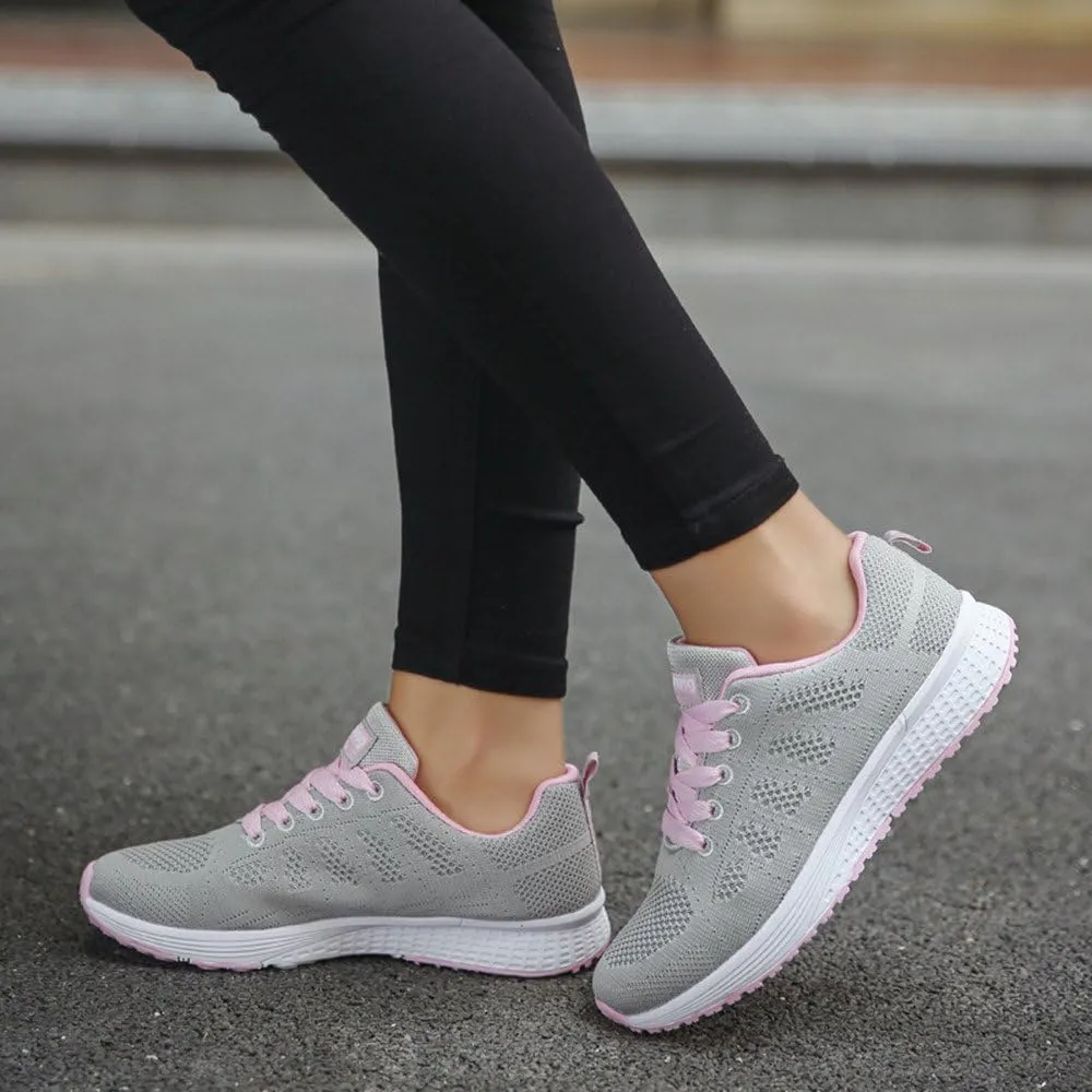 Women's Walking Shoes Mesh Breathable Lightweight Fashion Mens Dress Shoes Mesh Ladies Casual Shoes White Platform Sneakers Black Tennis Shoe Cross Trainer Shoe