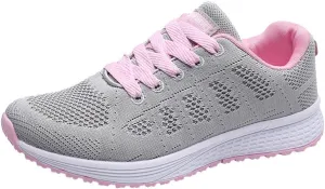 Women's Walking Shoes Mesh Breathable Lightweight Fashion Mens Dress Shoes Mesh Ladies Casual Shoes White Platform Sneakers Black Tennis Shoe Cross Trainer Shoe
