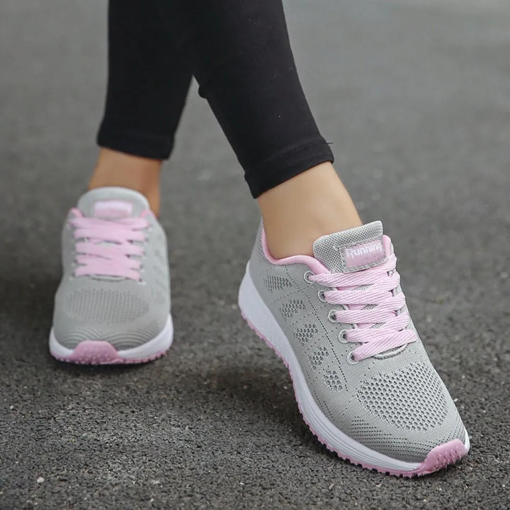 Women's Walking Shoes Mesh Breathable Lightweight Fashion Mens Dress Shoes Mesh Ladies Casual Shoes White Platform Sneakers Black Tennis Shoe Cross Trainer Shoe