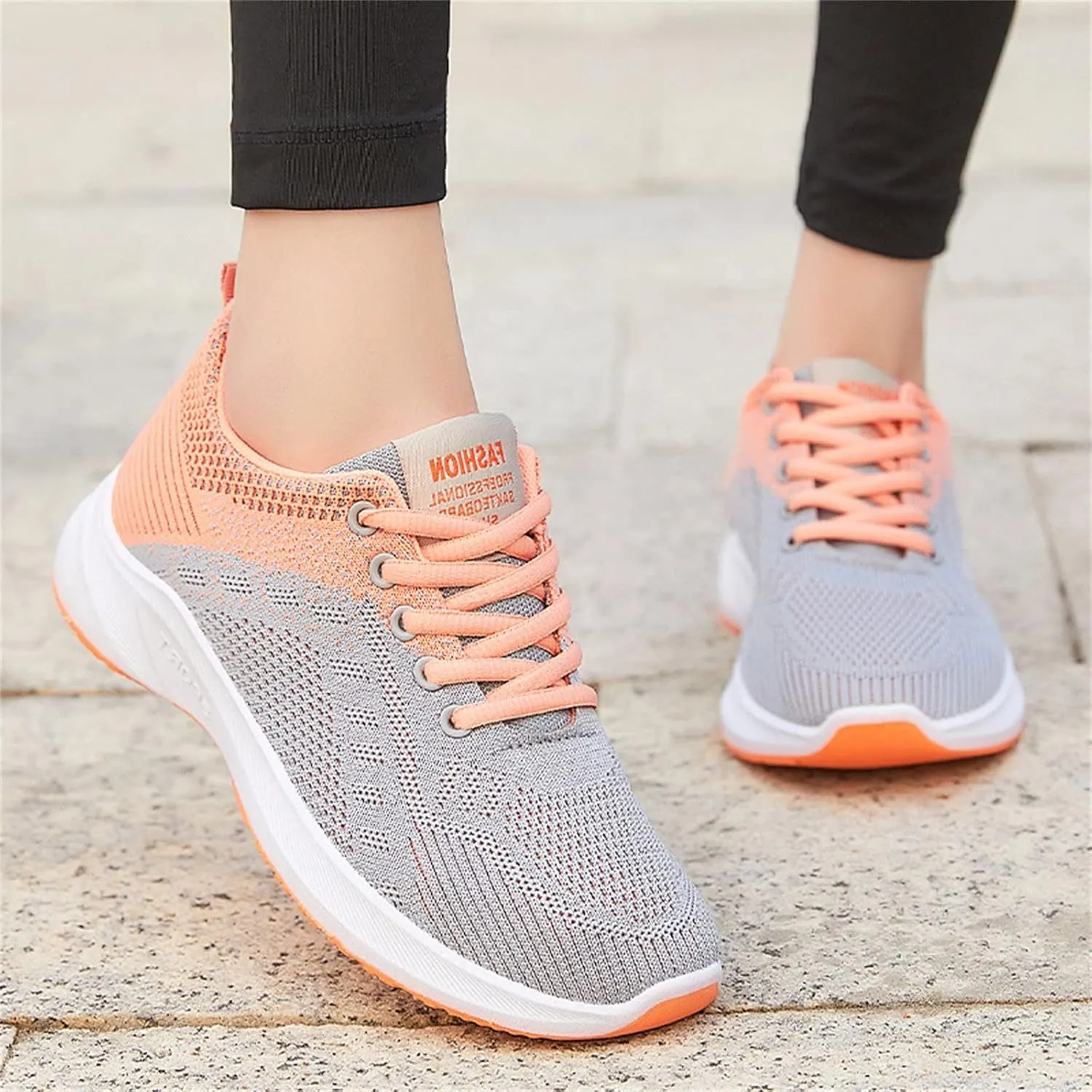Women's Walking Sock Shoes Elastic Knit Lightweight Womens Tennis Shoes Wide Width Casual Shoes Black Platform Sneaker White Tennis Shoe Cross Trainer Shoe