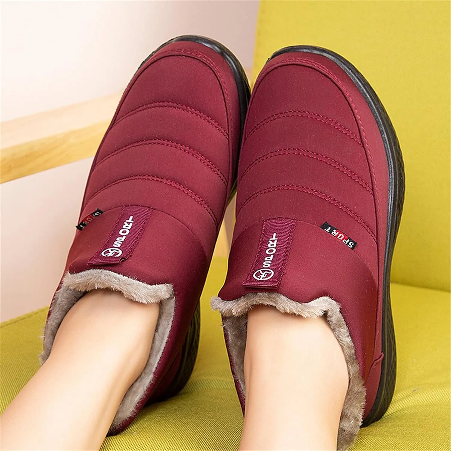Womens Winter Snow Boots Women Ankle Booties Warm Plush Lined Waterproof Insulated Slip On Outdoor Shoes