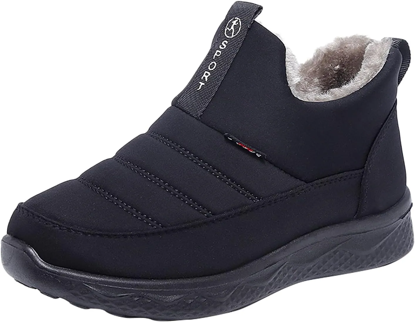 Womens Winter Snow Boots Women Ankle Booties Warm Plush Lined Waterproof Insulated Slip On Outdoor Shoes