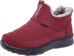 Womens Winter Snow Boots Women Ankle Booties Warm Plush Lined Waterproof Insulated Slip On Outdoor Shoes