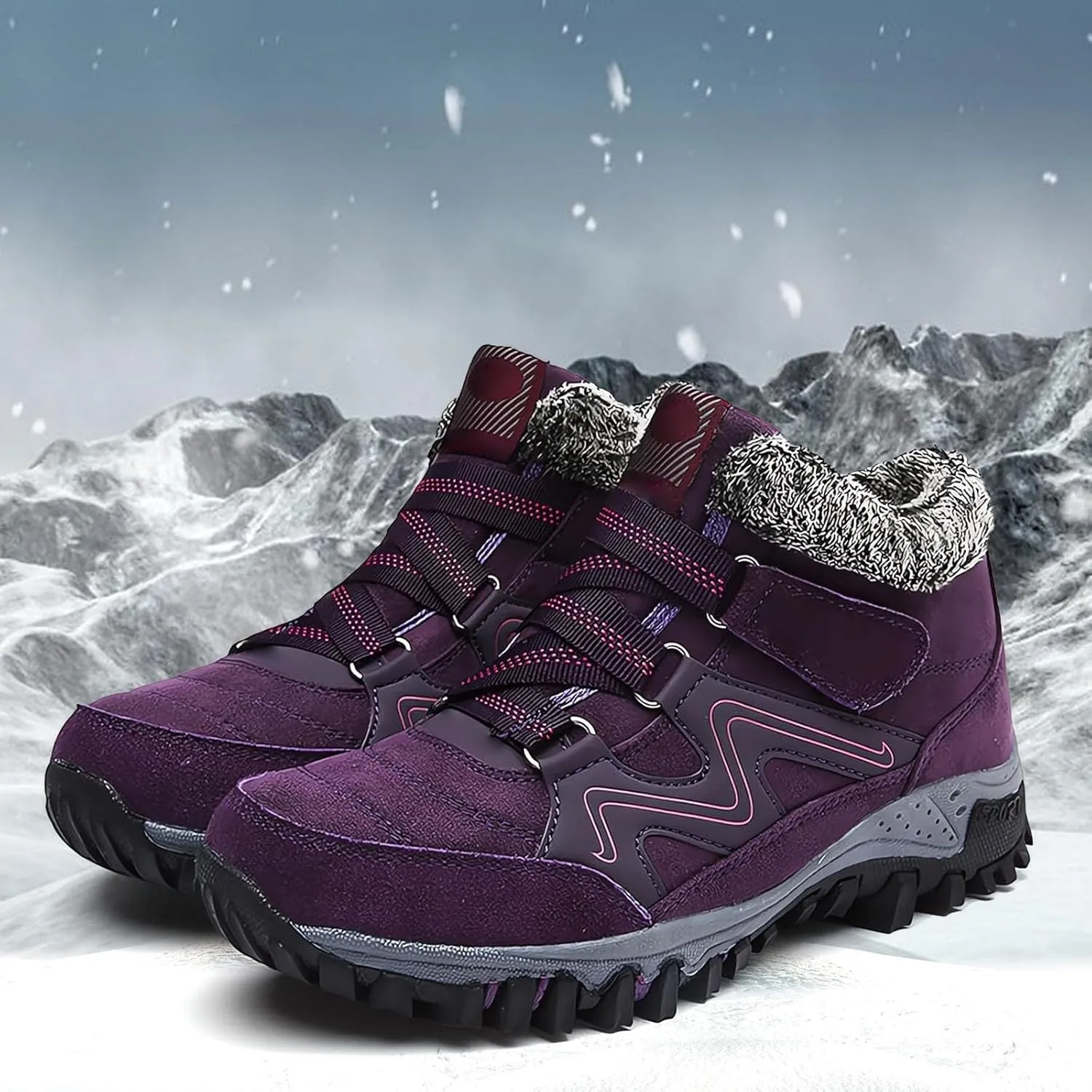 Women's Winter Thermal Boots for Women Waterproof Snow Winter Warm Hiking Work Comfy Boots Sneakers Walking Shoes