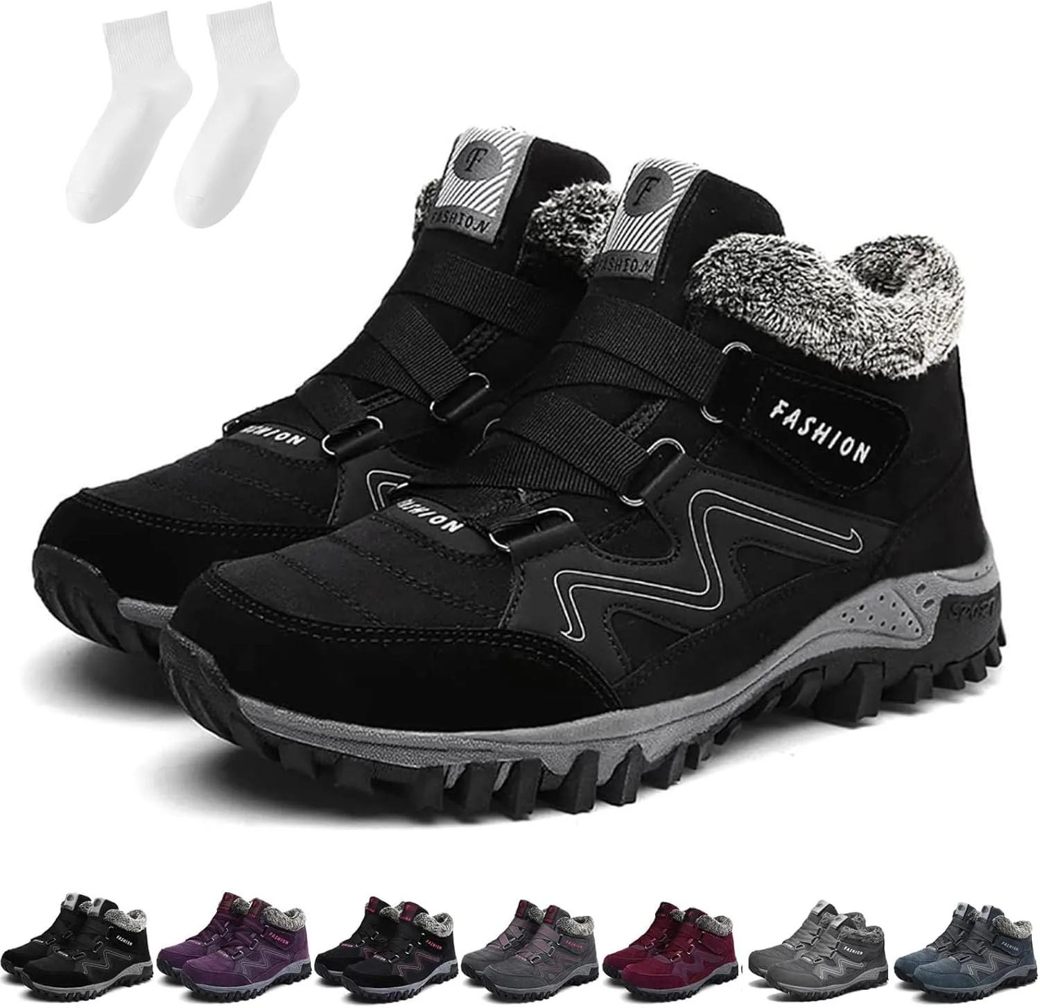 Women's Winter Thermal Boots, Waterproof Snow Non Slip, Winter Thermal High Top Boots of Women and Men