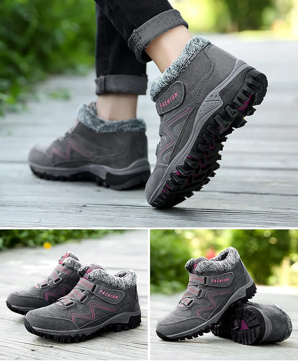Women's Winter Thermal Boots, Waterproof Snow Non Slip, Winter Thermal High Top Boots of Women and Men