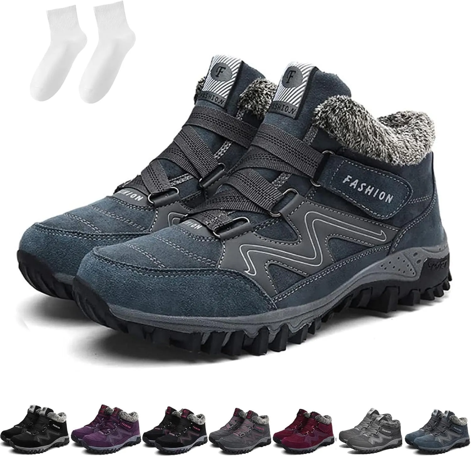 Women's Winter Thermal Boots, Waterproof Snow Non Slip, Winter Thermal High Top Boots of Women and Men