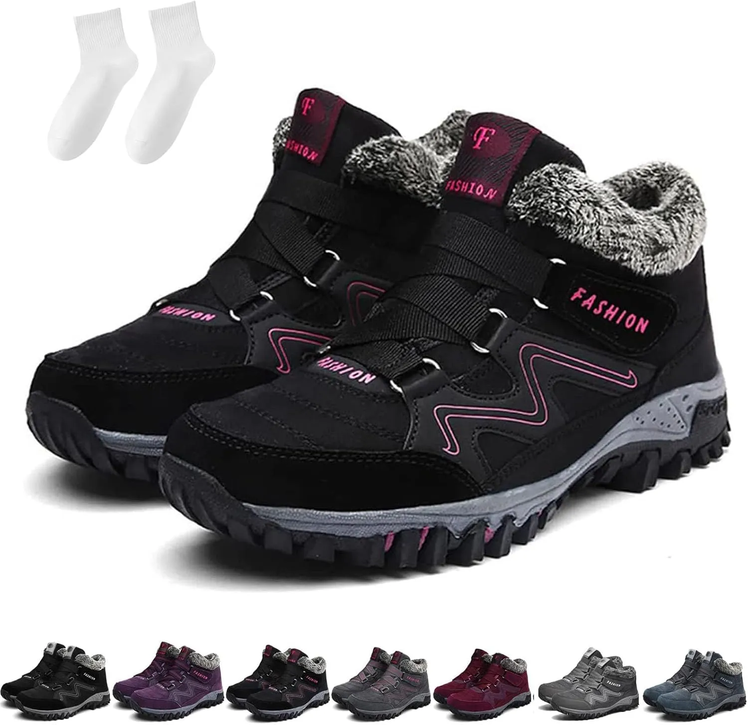 Women's Winter Thermal Boots, Waterproof Snow Non Slip, Winter Thermal High Top Boots of Women and Men