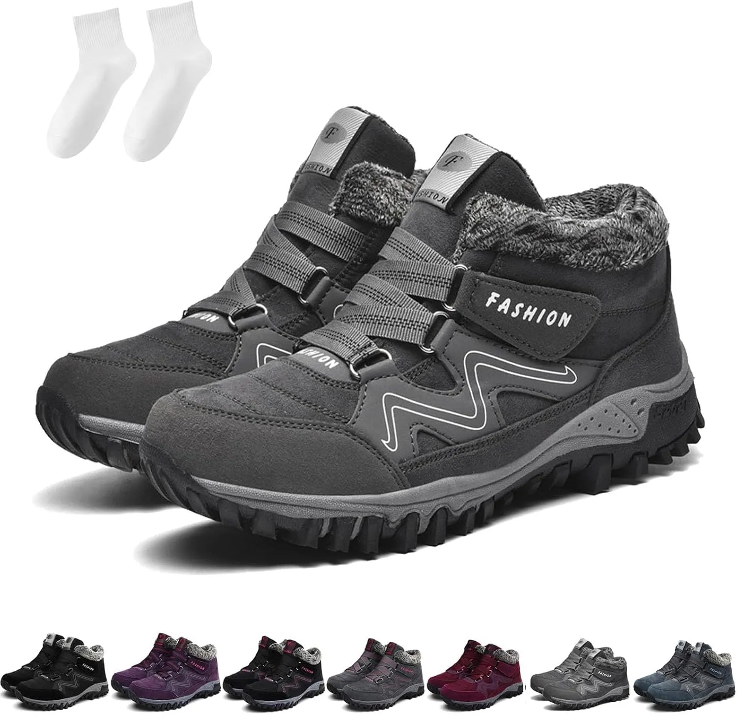 Women's Winter Thermal Boots, Waterproof Snow Non Slip, Winter Thermal High Top Boots of Women and Men