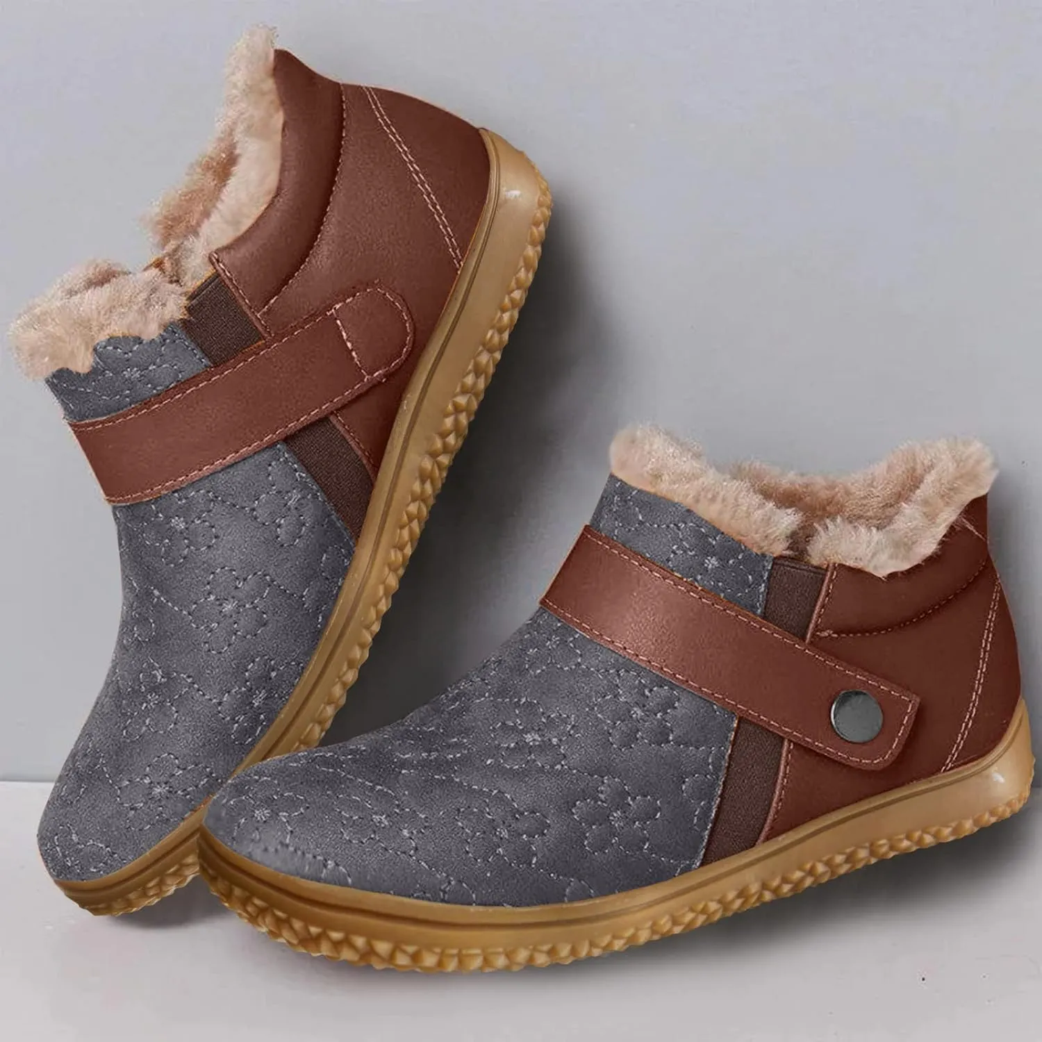 Women's Winter Thermal Boots with Zippers Womens Winter Ankle Boots Black Winter Snow Boots Winter Snow Boots Mid Calf Winter Boots for Women Waterproof Snow Non Slip of The Day