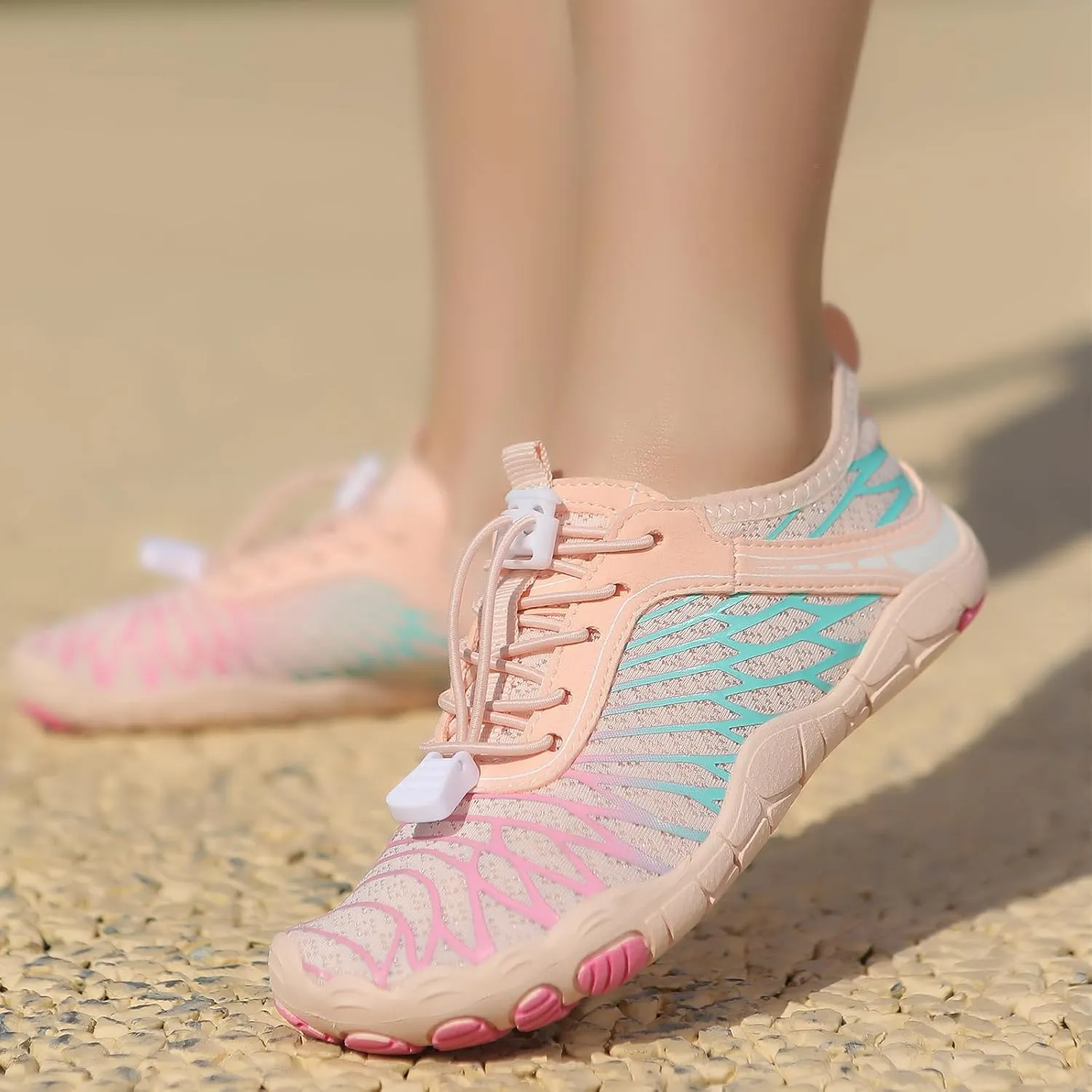 ZWRXW Barefoot Shoes Kids Boys Girls Toddler Shoes Wide Toe Box and Quick-Dry Sand Toddler Breathable Sneakers Tennis Non-Slip Hiking Footwear Comfort Anti-Slip Walking Sneakers